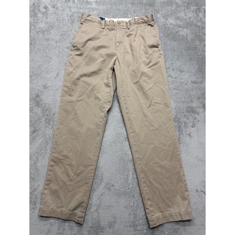 Polo Ralph Lauren Chino Pants Brown Measured 34x32 Small Pony Back Pocket